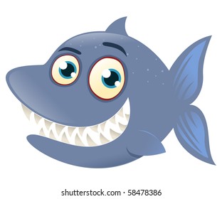 Cartoon shark character