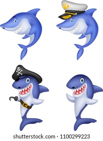 Cartoon shark collection set