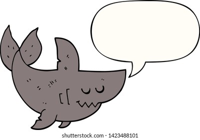 cartoon shark with speech bubble