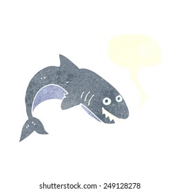 Cartoon-Hai mit Sprachblase