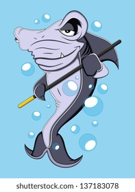 Cartoon Shark Vector Illustration