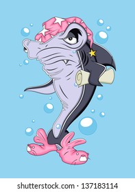 Cartoon Shark Vector Illustration