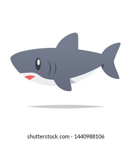 Cartoon shark vector isolated illustration