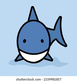 cartoon shark in the water, pictures for children's books