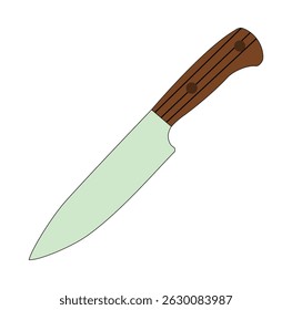 Ilustração de vetores digitais de faca afiada de desenhos animados