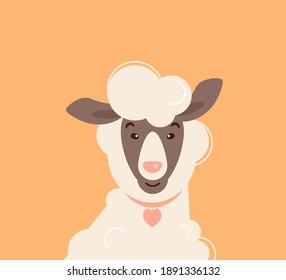 Ilustración vectorial de caricatura de ovejas