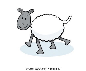 Cartoon sheep - vector