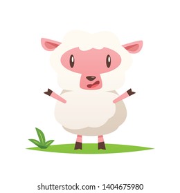 Cartoon sheep vector isolated illustration