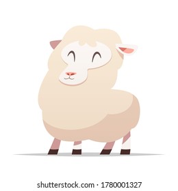 Cartoon sheep vector isolated illustration