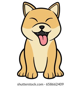 Cartoon Shiba Inu Dog Cartoon Illustration