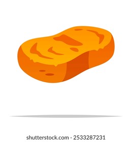 Cartoon shicken nugget vector isolated illustration