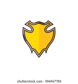cartoon shield doodle hand drawn theme vector illustration