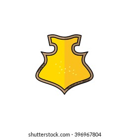 cartoon shield doodle hand drawn theme vector illustration