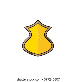cartoon shield doodle hand drawn theme vector illustration
