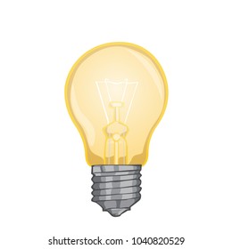 Cartoon shining lightbulb