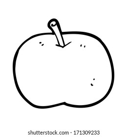 Cartoon-glänzender Apfel