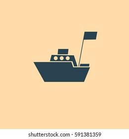 Cartoon ship icon