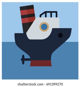 cartoon ship icon