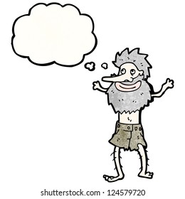 cartoon shipwrecked man