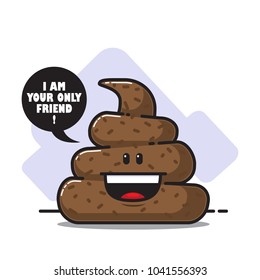Cartoon shit character. Vector illustration