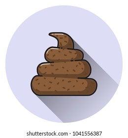 Cartoon shit icon. Vector illustration