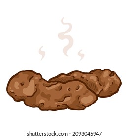 Cartoon Shit. Vector Poop Isolated Illustration