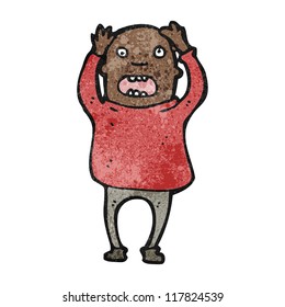 cartoon shocked bald man