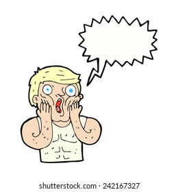 cartoon shocked body builder