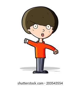 cartoon shocked boy