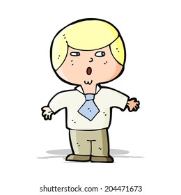 Cartoon schockierter Junge