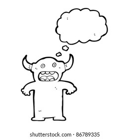 cartoon shocked demon