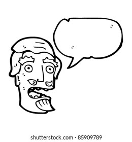 caricatura de expresión impactada