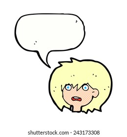 cartoon shocked expression  with speech bubble