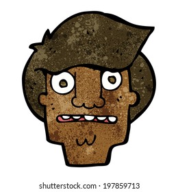 caricatura de cara impactada
