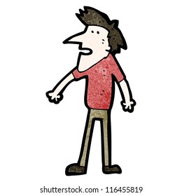 caricatura de un hombre impactado