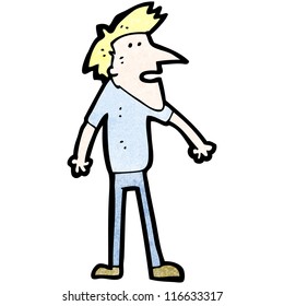 Cartoon schockierter Mann