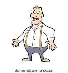 caricatura de un hombre impactado