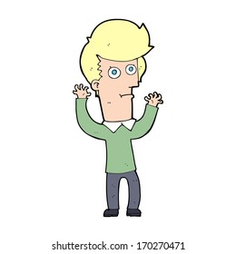 caricatura de un hombre impactado