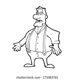 cartoon shocked man