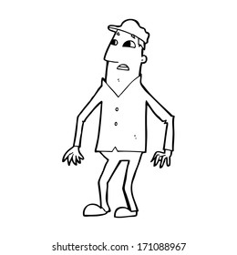 caricatura de un hombre impactado