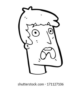 cartoon shocked man