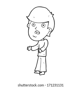 cartoon shocked man
