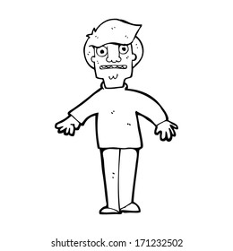 cartoon shocked man
