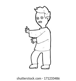 cartoon shocked man