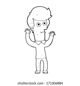 cartoon shocked man