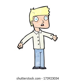 caricatura de un hombre impactado