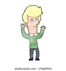 caricatura de un hombre impactado