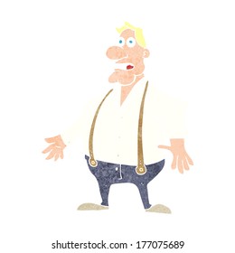 Cartoon schockierter Mann