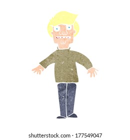 cartoon shocked man