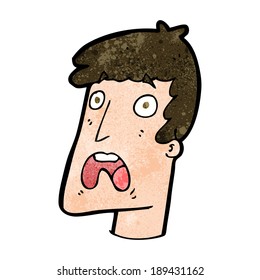 Cartoon schockierter Mann
